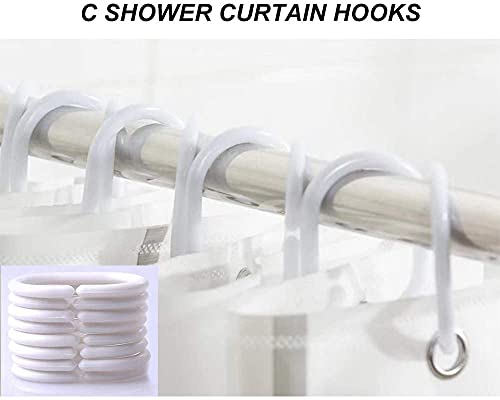 meioro Shower Curtain Eco-Friendly Waterproof Bathroom Curtains Ocean Theme Semi Translucent Shower Curtain Liners with Rustproof Grommets and Curtain Hooks (Starfish and Seashells, 47'' x 70'') by meioro - Used condition - Image 5