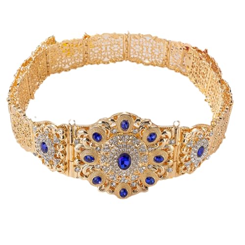 Women Fashion Dress Belt Hollow Bridal Metal Gold Color Waist Chain Wedding Accessories Body Jewelry