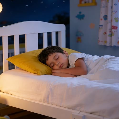 Image of NTBAY 2 Pack Pillows with Pillowcases, Soft Cotton Down Alternative 13x18 with Microfiber Zippered Pillowcases for Sleeping in Crib Bed - Machine Washable - Breathable Travel Pillow, Ginger Yellow
