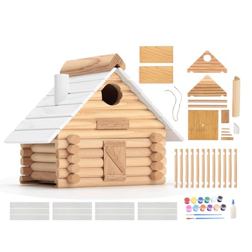 CEDAR ALPHA Premium Wooden Lincolnlog Bird House Kit - Build