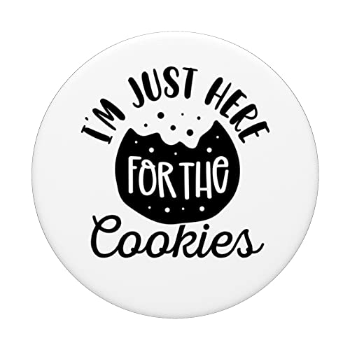 I'm Just Here for the Cookies Sign,Just Here for the Cookies PopSockets Swappable PopGrip, Black - Image 3