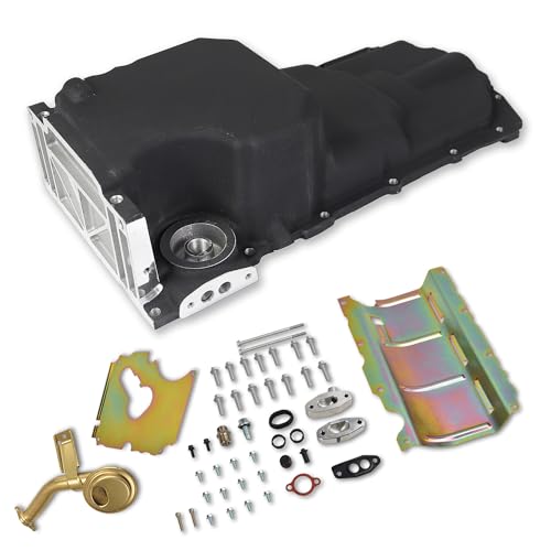 302-20 81577 LT Swap Retrofit Oil pan Kit Compatible with GM Gen V LT1 LT4 L83 L86 5.3L 6.2L 67-92 Camaro/Firebird 64-72 A-Body 78-87 G-Body Black