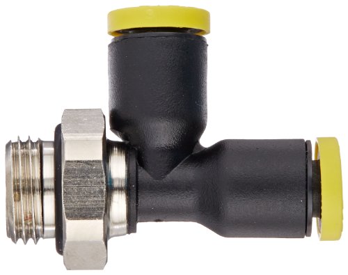 Image of Legris 3193 04 10 Nylon & Nickel-Plated Brass Push-to-Connect Fitting, Run Tee, 5 /32 inch or 4 mm Tube OD x 1 /8 inch BSPP Male