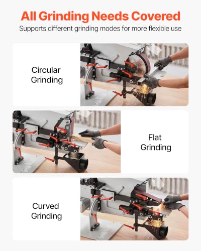 Image of VEVOR Belt Grinder Sander with VFD, 72-82 x 2-Inch Variable Speed Belt Polisher, 1500W Knife Making Machine with 3 Grinding Modes & 3PCS Sanding Belts for Metalworking