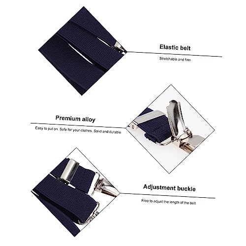 Adjustable Elastic Glove Clip Hat Hanger 2pcs Children Mittens Clip for Outdoor Winter Activities Dark Blue2