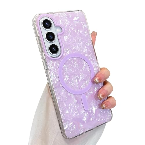 Coque antichoc Samsung Galaxy 156 Plus nacre irisée et aimantée MagSafe