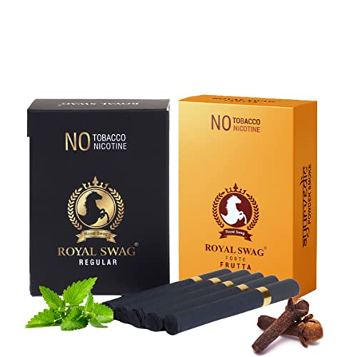 Image of ROYAL SWAG Ayurvedic Herbal Cigarettes 100% Tobacco Free 100% Nicotine Free Cigarettes Frutta, Regular Flavoured | Smoking Cessation(Pack Of 20)