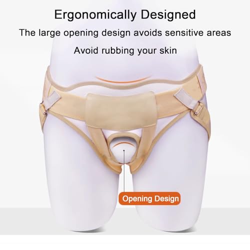 Faja para hernia para hombre y mujer, ajustable con 4 almohadillas de presión miniatura 5