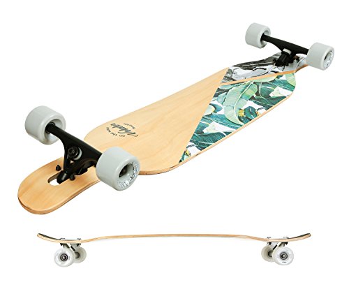 VOLADOR 42inch Freeride Longboard Complete Cruiser (Drop Through Deck - Camber concave)(Banana Tree) - Thumbnail 6