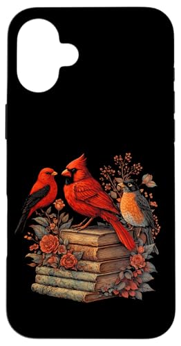 Vintage Birds Cottagecore �t���[�����u�b�N �J�[�f�B�i���o�[�h���o�[�Y �X�}�z�P�[�X iPhone 16 Plus �p
