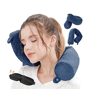 Hxcxrst Cuscino da Viaggio Memory Foam, Per supporto per collo, mento, vita e gambe – Cuscino regolabile e pieghevole per viaggi in famiglia, aereo, autobus, treno