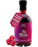 Hallingers Genuss Manufaktur Gourmet-Essig Muttertagsgeschenk - für Salate, Getränke & Speisen in wertiger Geschenkflasche "Für Mama" 5,3% Säure Wald-Himbeer-Balsam, Geschenkidee für Mama Oma