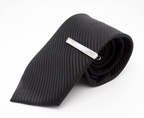 Jonwo Mother Of Pearl Men's Tie Clip With Presentation Box Tie Bar For Gentleman Regular Necktie Tie Pin For Daily Business Anniversary Wedding Occasions (Silver Tie Clip) #TOP1