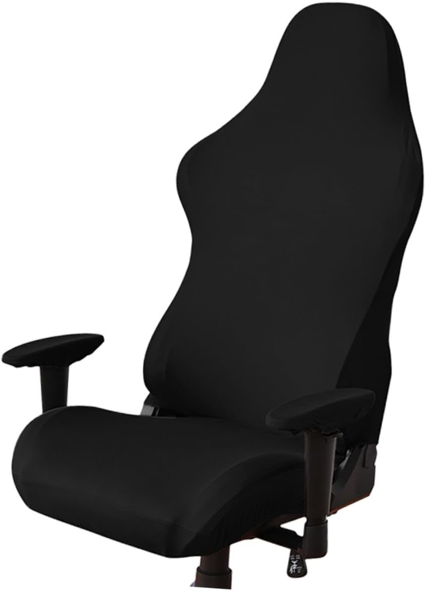 Gaming Chair Slipcover Polyester Stretch Black Xmas