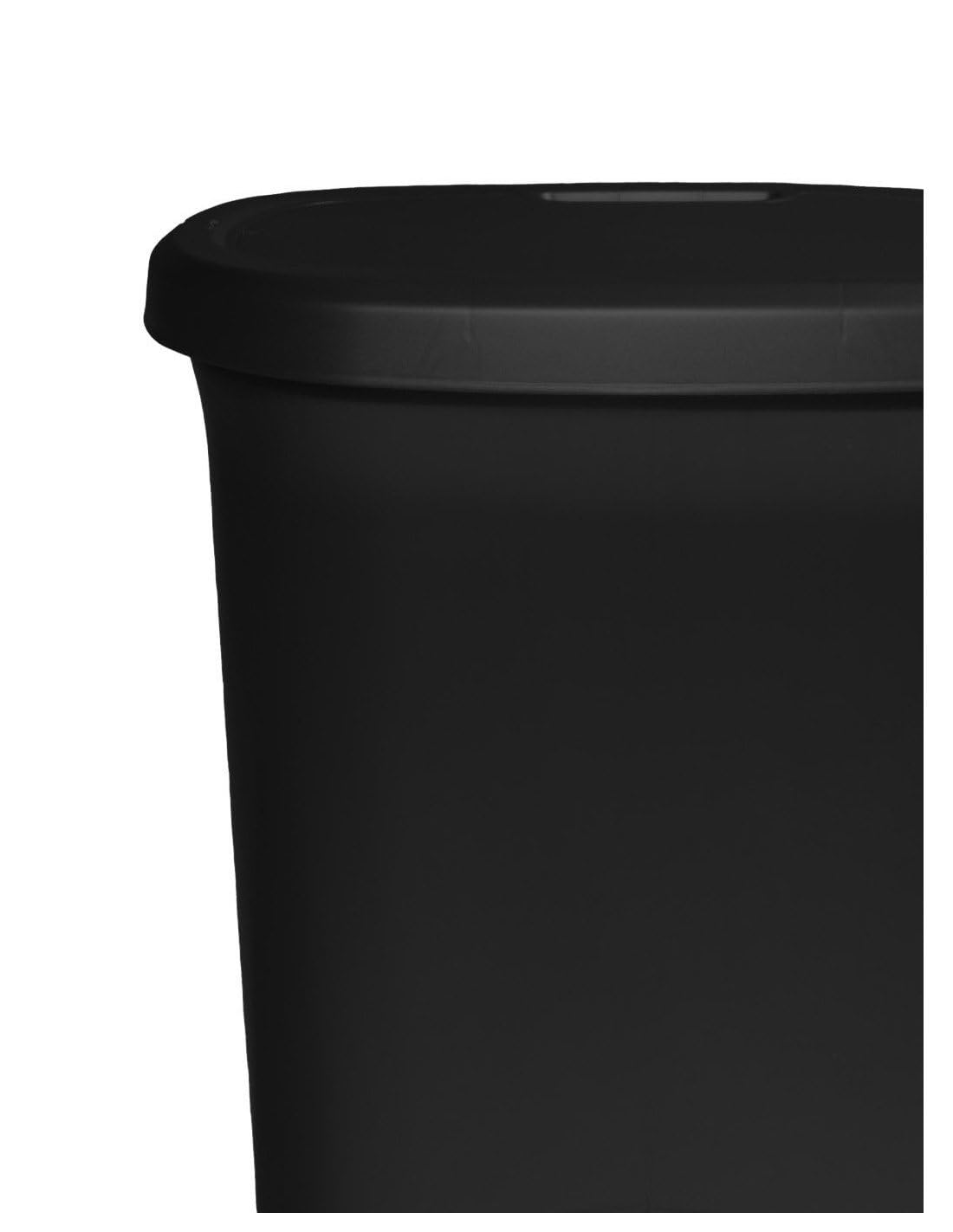 Jardin202 - Cubo basura plástico moderno | Apertura con pedal | Cubo reciclar | 50 litros (Negro - Negro)
