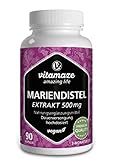 Cardo Mariano Cápsulas de Alta Dosis y Vegano, 90 Cápsulas para 3 Meses, 500 mg de Extracto con 80% de Silimarina, Suplemento Alimenticio Natural sin Aditivos, Calidad Alemana