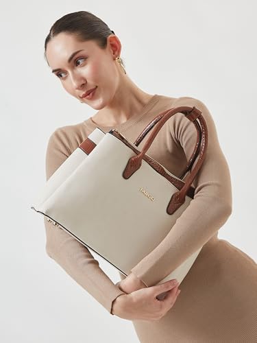 Image of Fargo Roam Handbag for Women | Vegan Leather with 15-Inch Laptop Compartment, RFID Pocket, Smooth Zip & Premium Look | Stylish Office, College & Travel Bag | Made in India