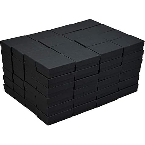 JPB Matte Black Cotton Filled Jewelry Box #32 (Case of 100) 3.125 inches x 2.125 inches… Cover