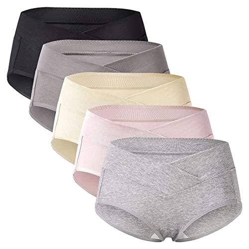 Image of Mama Cotton Maternity Underwear Women's Under Bump Maternity Panties Multipack