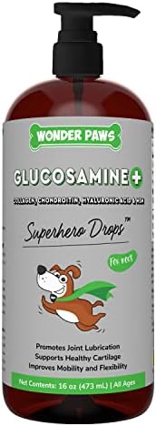Premium Liquid Glucosamine for Dogs – Extra Strength Joint Support, Flexibility, Cartilage & Mobility - Hip and Joint Supplement with Chondroitin, MSM, Collagen & Hyaluronic Acid - All Ages (16 oz)