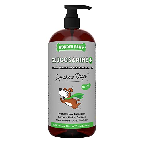 Premium Liquid Glucosamine For Dogs – Extra Strength Joint Support, Flexibility, Cartilage & Mobility - Hip And Joint Supplement With Chondroitin, Msm, Collagen & Hyaluronic Acid - All Ages (16 Oz) #TOP14