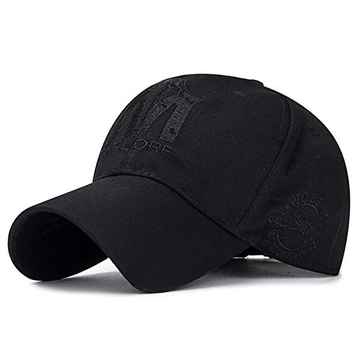 NA Cap Baseball Baseball Cap Wolf M Brief Baseballmütze für Männer Frauen Streetwear Papa Hut Sommer Sonnenblende Trucker Cap Bone Masculi verstellbar Schwarz und Schwarz