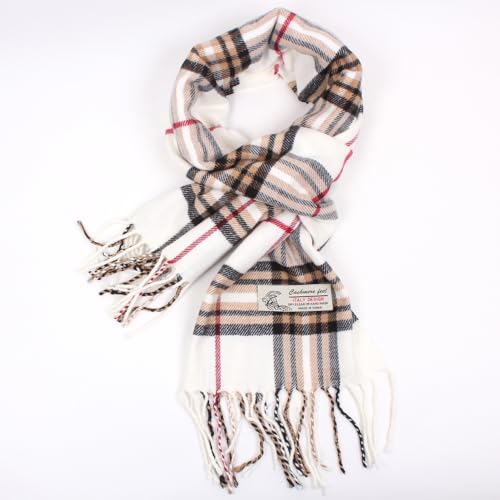 TZ Promise Tartan Plaid Cashmere Feel Classic Soft Luxurious Winter Scarf For Men Women