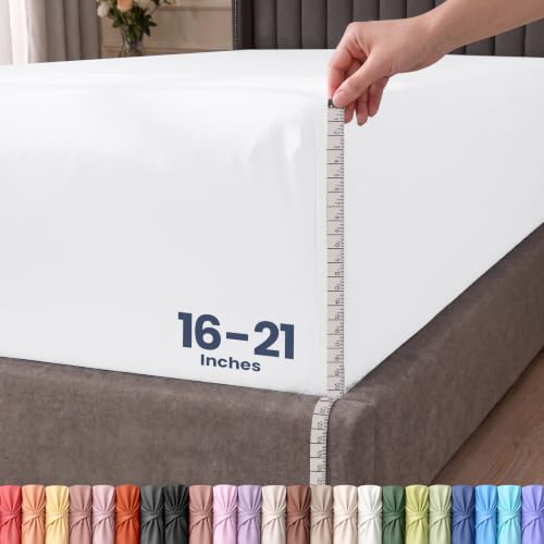 Utopia Bettwäsche-Spannbetttuch mit extra hohem Steg von ca. 53 cm, weiche Mikrofaser, schrumpft Nicht, farbecht und pflegeleicht, 1 Stück… – Ansicht 1