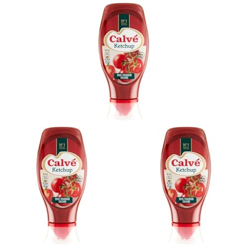 Calvé Tomato Ketchup Top Down - 430 ml (Confezione da 3)