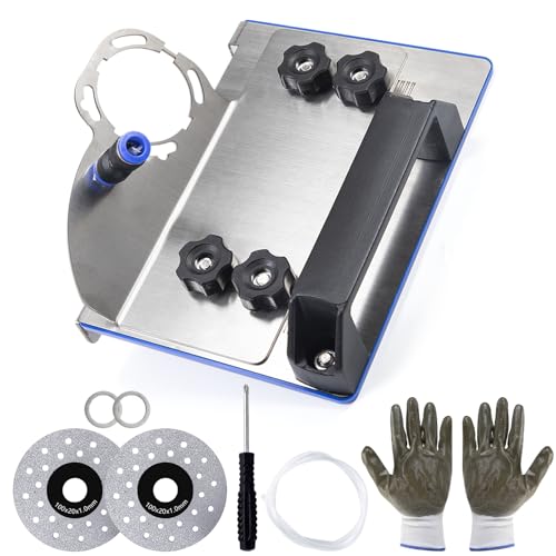 Soporte para Amoladora Angular 45° con Tapa Antideslizante, Ajustable para Amoladoras Tipo 100, Herramienta para Biselar Azulejos, Cerámica y Piedra, Accesorios para Amoladora Angular