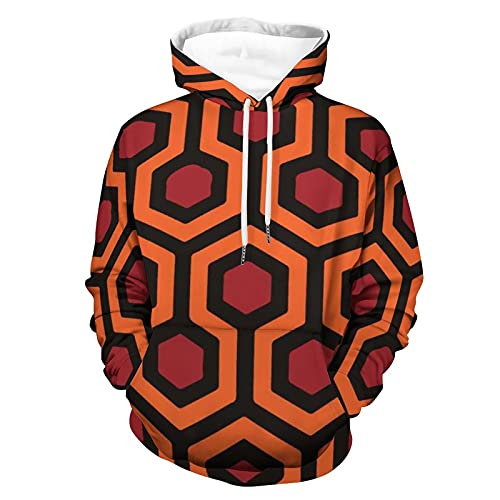 BAIKUTOUAN Shining Carpet Pattern Unisex Hoodies Printed Pullover Casual Long Sleeve Hooded Sweatshirt L