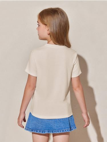 Image of Haloumoning Girls Pleated T Shirts Kids Summer Short Sleeve Fashion Tops Tees 5-14 Years