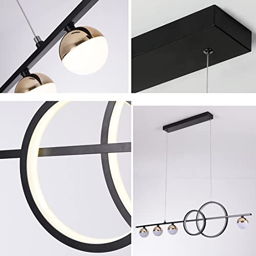 Lustre LED suspendu 48W à hauteur réglable 120cm et intensité variable par télécommande - 7