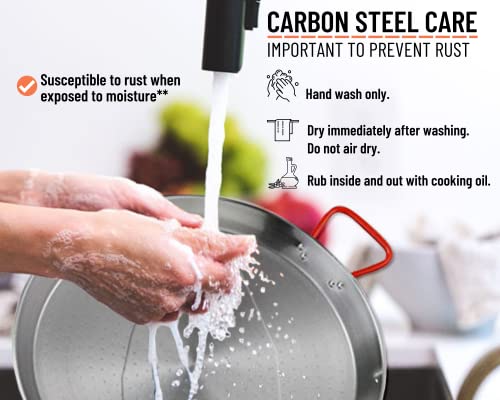 image for Impeccable Culinary Objects (ICO) PAELO Polished Steel Paella Pan, 15 