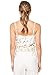 SUGARLIPS Women's Vineyard Floral Ruched Cami, White-Multi, Small
