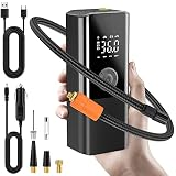 Tire Inflator, 150PSI Cordless Air Compressor Pump Fast Inflation, 6000mAh Rechargeable, Electric Ti