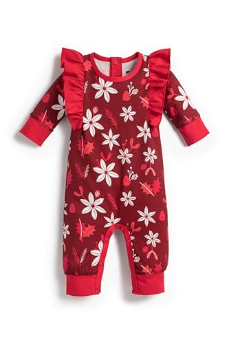 Image of MONICA + ANDY Double Ruffle Romper, 100% Organic Baby Clothes for Girls, Baby Onesie, Newborn, Infant & Toddler Sizes