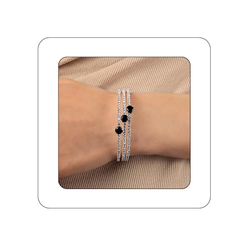 Sparkly Rhinestone Cuff Bangle Bracelet for Women Layered Crystal Half Open Cuff Tennis Wrist Bracelet Bridal Wedding Bracelet Jewelry