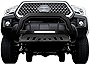 TLAPS 7422453339330 for 2014-2019 Toyota Highlander Matte Black AVT Style Aluminum LED Light Bull Bar Guard with Skid Plate