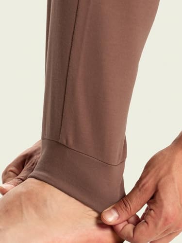 Image of DAMENSCH Men Mid Rise Regular Fit Cotton Blend Solid Moisture Wicking Antimicrobial Zipper Pocket Super Comfortable Baby Terry Lounge Joggers