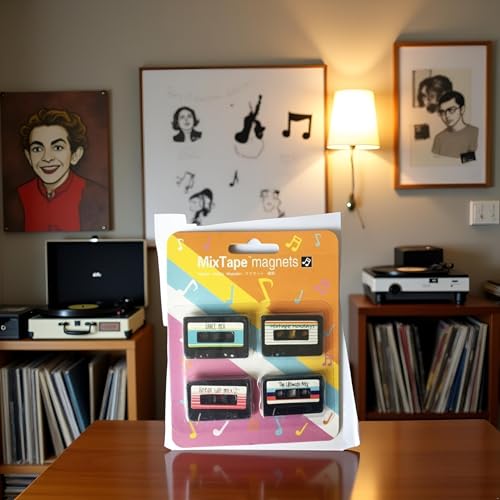 Set de 4 imanes decorativos en forma de vinilo para nevera miniatura 5