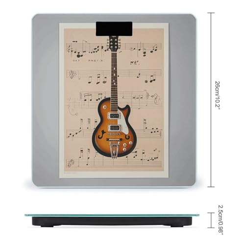 Báscula Digital para Baño con Estampado de Guitarra Musical miniatura 2
