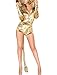 Lucklovell Sexy Women Animal Masquerade Cosplay Party Lion Costume (Small, Gold)