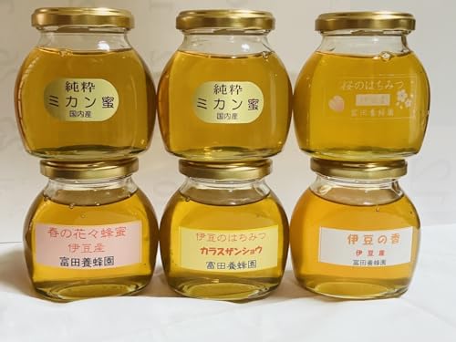 富田養蜂園 みかんはちみつと伊豆のはちみつセット(200g×6本)/ 詰め合わせ 桜 季節 蜂蜜 静岡県