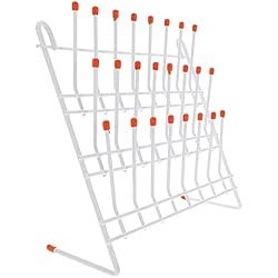 Estanteria Laboratorio Qeunrtiy Estante de Secado Laboratorio Estante de CristaleríA Laboratorio 24 Clavijas Estante Secado CristaleríA de Alambre Montaje en Pared/Estante Secado Vidrio Laboratorio Independiente
