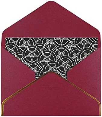 allgobee Greeting Cards Satanic-Sigil-Baphomet-Pentagram Envelope Blank Cards Cards For All Occasions,Birthday,Thank You,Wedding