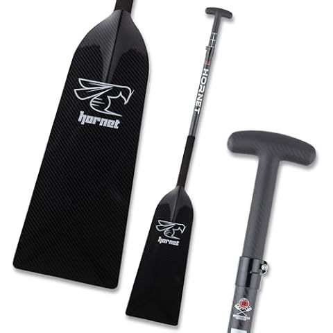 Hornet Watersports Dragon Boat Paddle - Black Glossy - Adjustable Carbon Fiber Dragon Boat Paddle - IDBF Approved - Dragon Boat Accessories (Clamp Adjustable) Cover