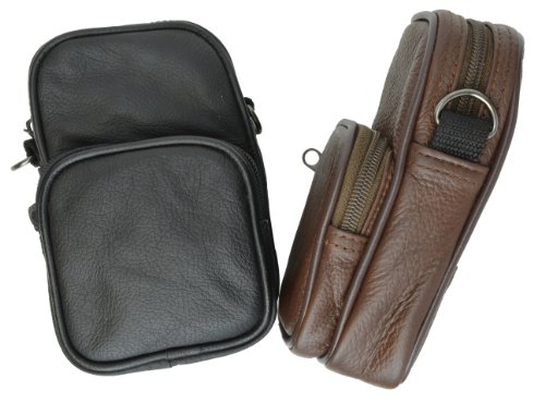 MARSHAL 100% Leather Camera Pouch with Strap with Extra ZipperCompartment3