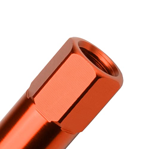 Image of Orange 20 PCS M12x1.5 Lug Nuts 60mm Extended Tuner Aluminum Wheels Rims Cap WN02
