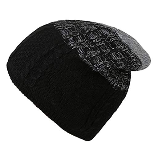 Preisvergleich Produktbild DSHHF Wintermütze, Baskenmütze Strickmütze Kopfkappen Wintermützen Für Herren Skifahren Halten Schutzhüte Warm Farbblockkappen
